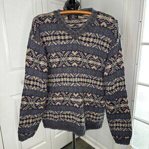 Vintage Y2K American Eagle Outfitters Mens Fair Isle Sweater Size Large